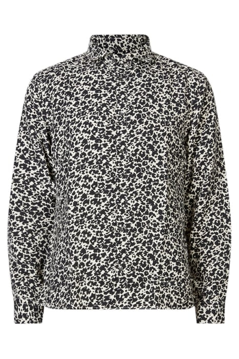 STRAIGHT BOTTOM HEM SHIRT WITH REGULAR COLLAR BLACK 1