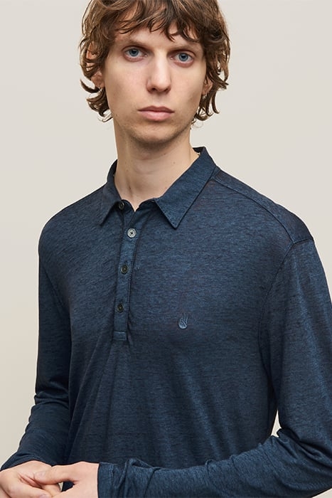 MARTY LS BURNOUT POLO W PSE BLUE TOPAZ 5