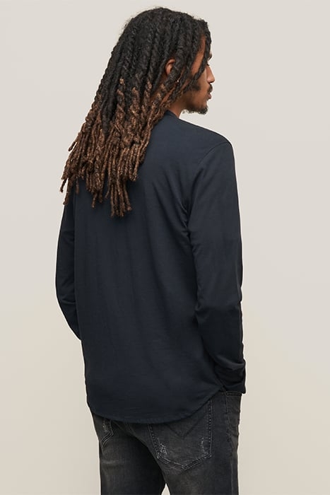 STETSON LS BURNOUT SHIRT WITH PINTUCK NAVY 2