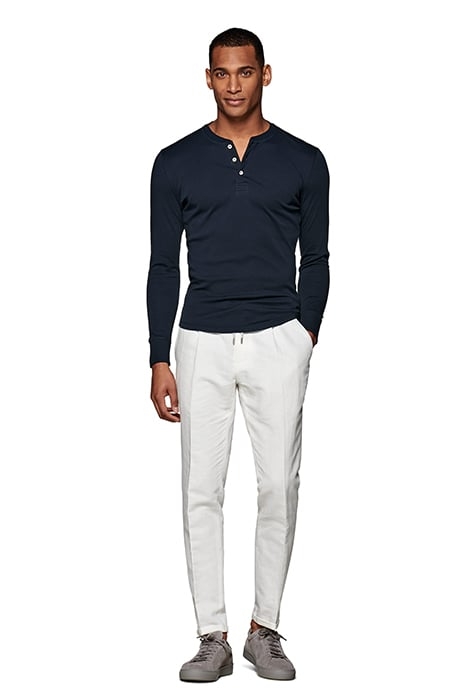 NAVY HENLEY T SHIRT 3