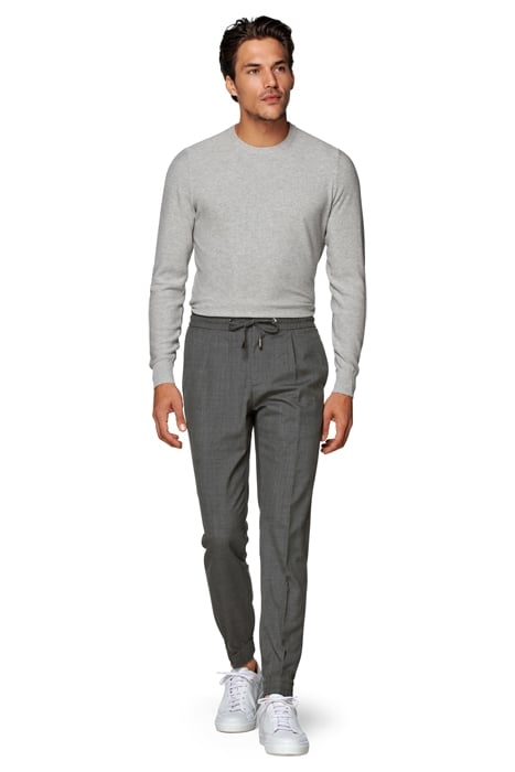 MID GREY DRAWSTRING AMES TROUSERS 3