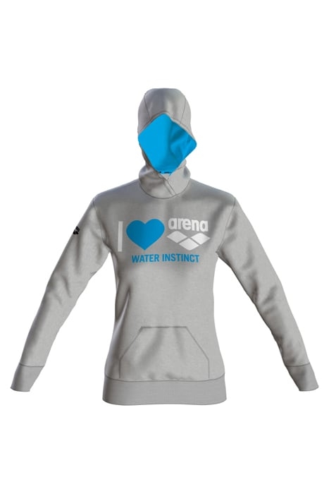 W GRAPHICS HOODIE MEDIUM GREY MELANGE 1