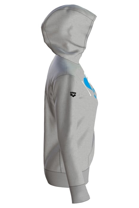 W GRAPHICS HOODIE MEDIUM GREY MELANGE 4