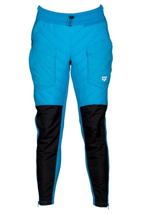 HALF-QUILTED PANT CYAN BLACK 1