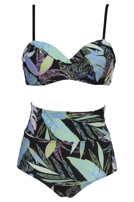 W CECILIA TWO PIECES C-CUP BLACK MULTI BLACK 1