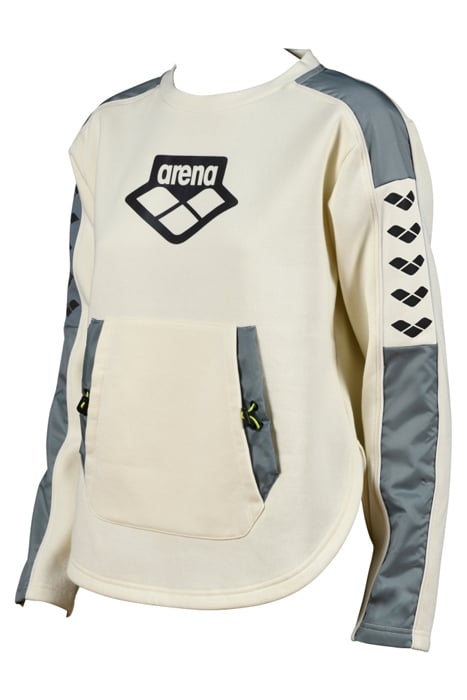 W SWEAT CREW NECK TEAM MOON WHITE STONE GREY 7