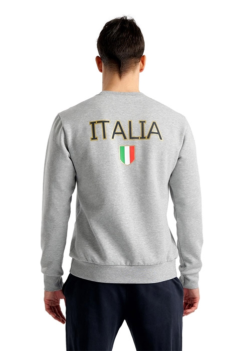 FIN CREW NECK MEDIUM GREY HEATHER 4