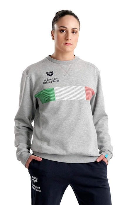 FIN CREW NECK MEDIUM GREY HEATHER 3