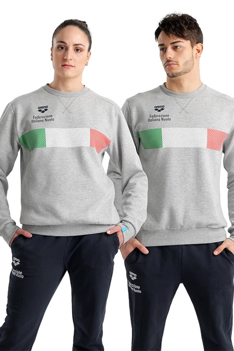 FIN CREW NECK MEDIUM GREY HEATHER 7