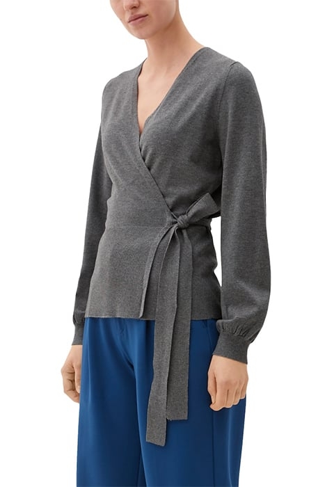 CARDIGAN LONGSLEEVE GREY/BLACK 2