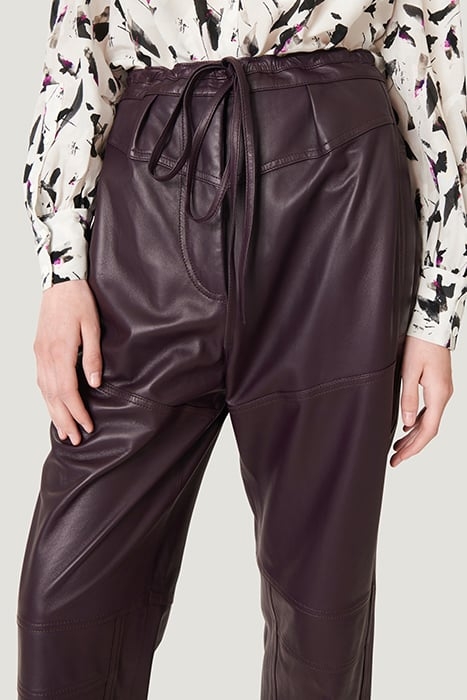 HOSHO LEATHER PANT IN PURPLE 4
