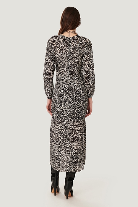 ROMERI DRESS IN ECRU/BLACK/BROWN DRESS 2