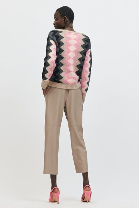 TAPERED-PANTS IN LEDER-OPTIK MUD 2