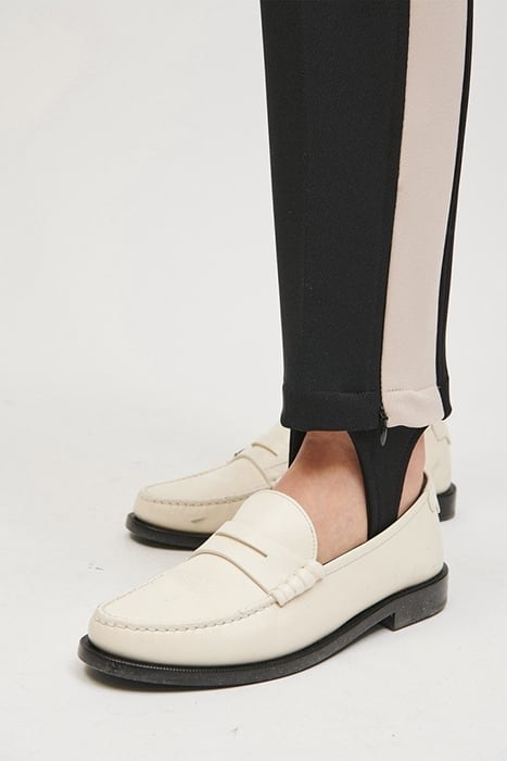 STEGHOSE AUS STRETCH-GABARDINE BLACK / EGGSHELL 4