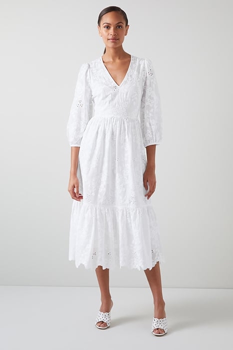 BRONTE MIDI DRESS WHITE 1