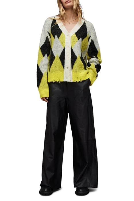 HOVE CARDIGAN WHITE/YELLOW/BLACK 2