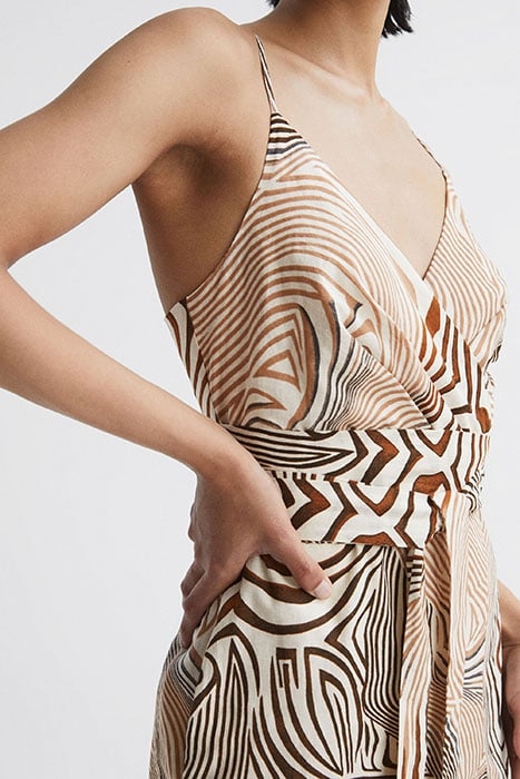 ROSIE DRESS BROWN/WHITE 5