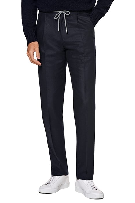 NAVY DRAWSTRING AMES TROUSERS 1