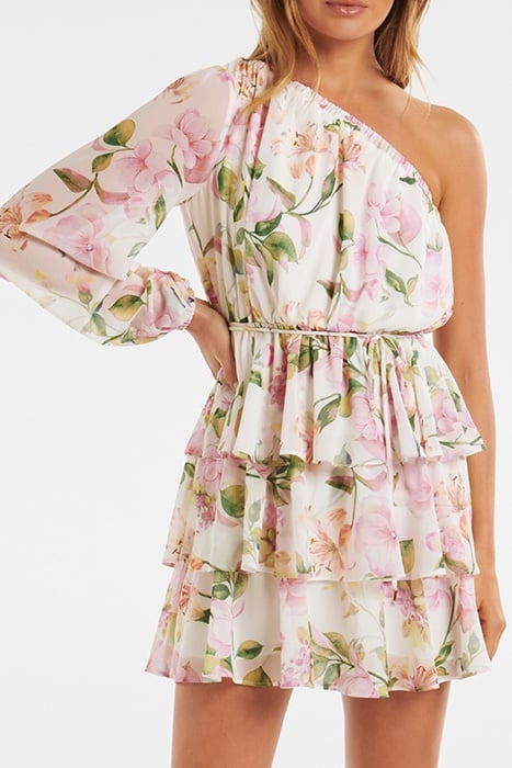 SIENNA ASYMM TIERED MINI HOLLAND FLORAL 1