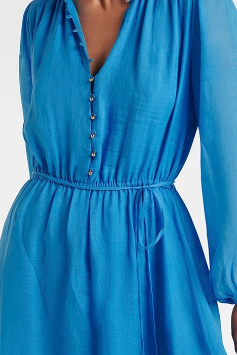 GWEN BUTTON UP MIDI DRESS VIVID CORNFLOWER 4