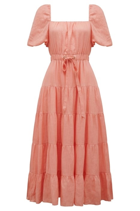 POLLY PINTUCK MIDI DRESS CONCH SHELL 5