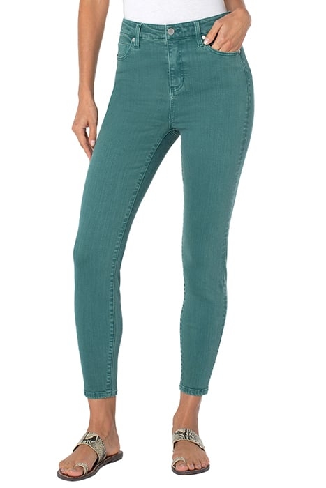 ABBY HIGH RISE ANKLE SKINNY SHALE GREEN 1
