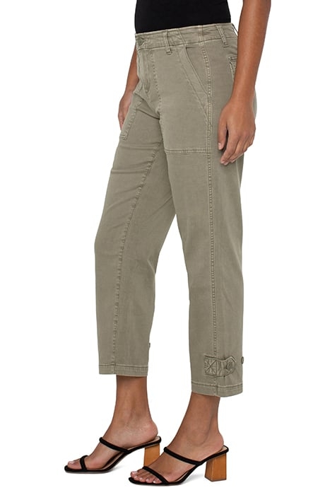 UTILITY CROP CARGO W/ CINCHED LEG PEWTER GREEN 3