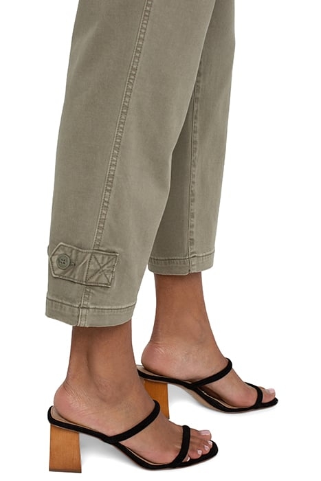 UTILITY CROP CARGO W/ CINCHED LEG PEWTER GREEN 4