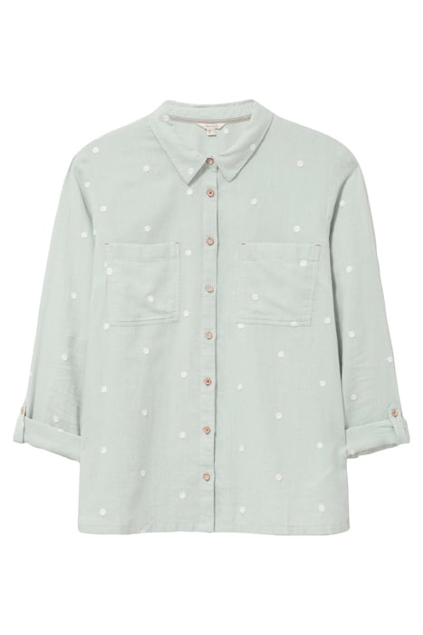 EMILIA ORGANIC COTTON SHIRT GREEN MLT 4