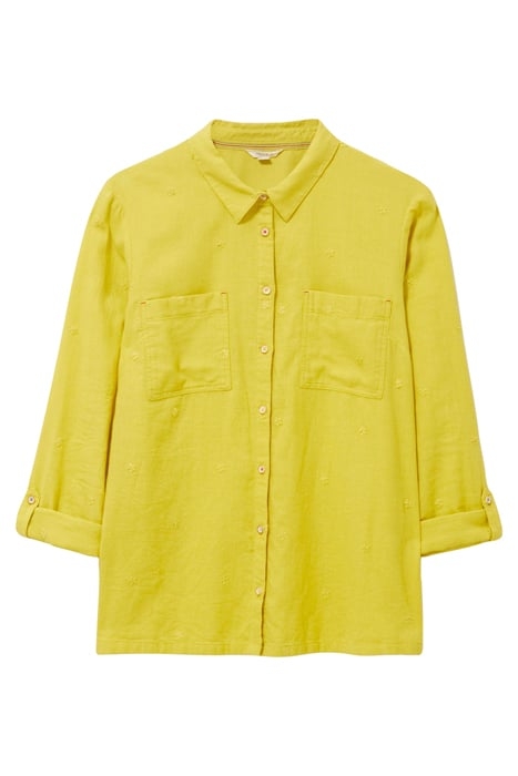 EMILIA ORGANIC COTTON SHIRT MID CHARTREUSE 3