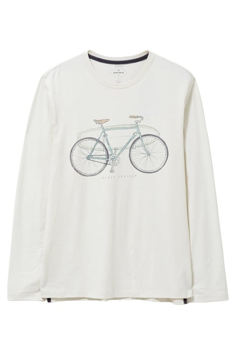 BEACH CRUSIER LS GRAPHIC TEE NATURAL WHITE 4