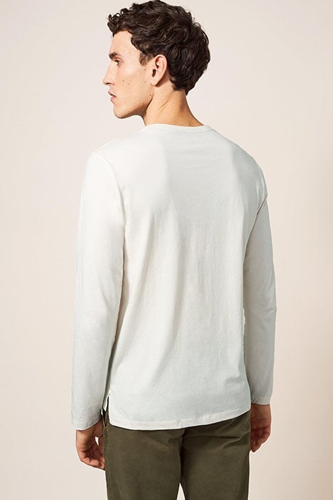 BEACH CRUSIER LS GRAPHIC TEE NATURAL WHITE 2