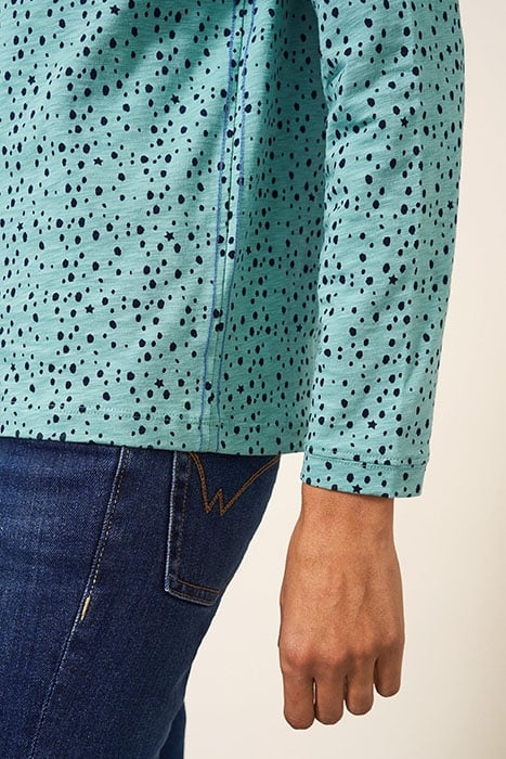 NELLY LS TEE TEAL PRINT 3