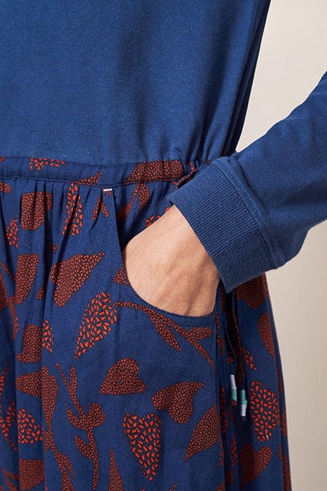 SADIE MIDI DRESS NAVY MULTI 3