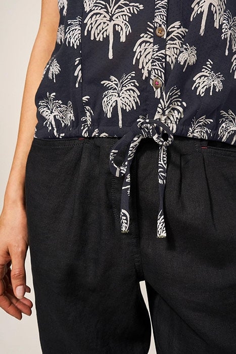 FLOWING GRASSES JERSEY SHIRT BLACK PRINT 3