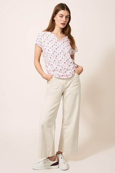 NELLY PRINT TEE ORANGE PRINT 1