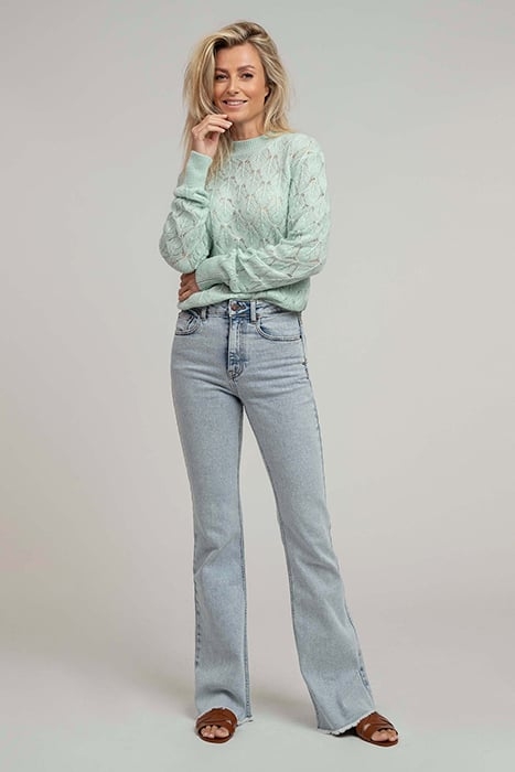BELLA FLARE JEANS SNOW BLUE 1