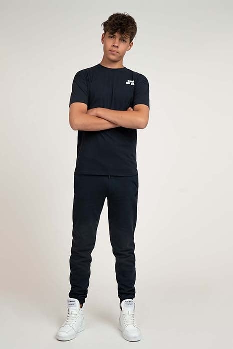 RUBBER BADGE SWEAT PANTS DEEP DARK BLUE 1