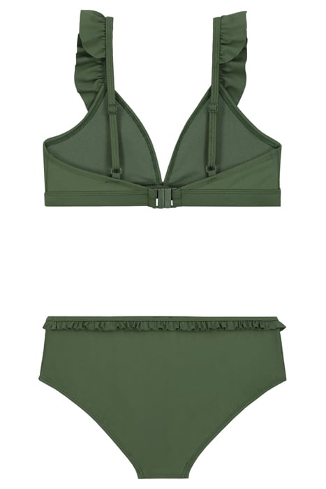 GIRLS BELLA HIPSTER BIKINI SET OLIVE GREEN 2