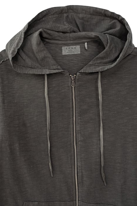 MEN'S STORM SLUB SWEATSHIRT FABRIC HOODED CARDIGAN 4