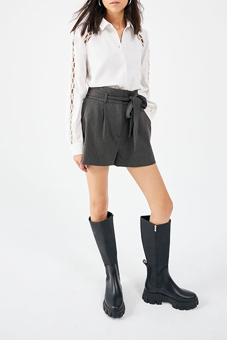 BROWN SHORT SHORTS WITH REMOVABLE BELT 3