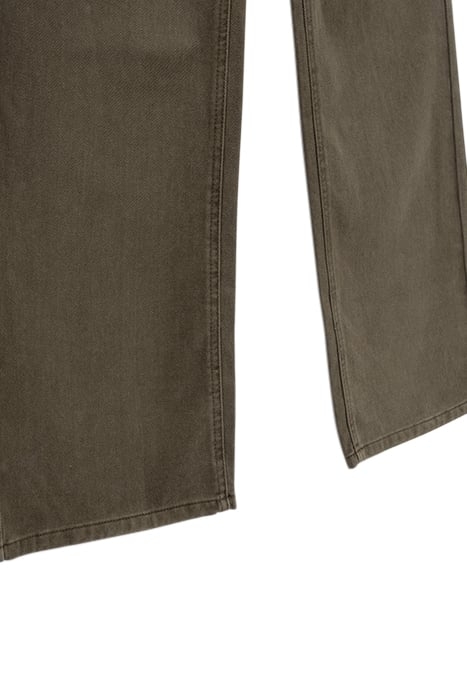 KHAKI HIGH-WAIST WIDE-LEG JEANS 8