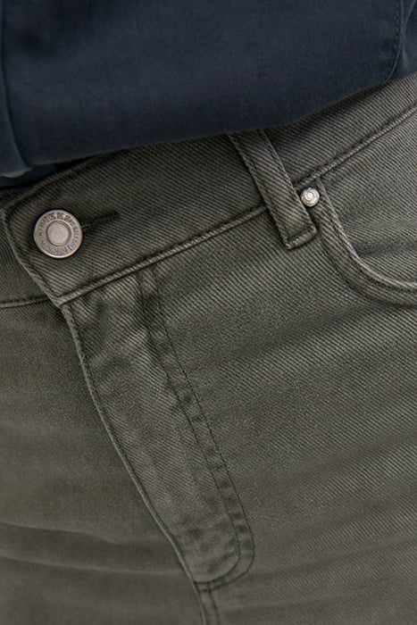 KHAKI HIGH-WAIST WIDE-LEG JEANS 6