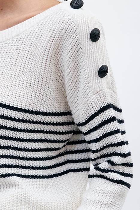 ECRU KNIT SAILOR STRIPE SWEATER 6