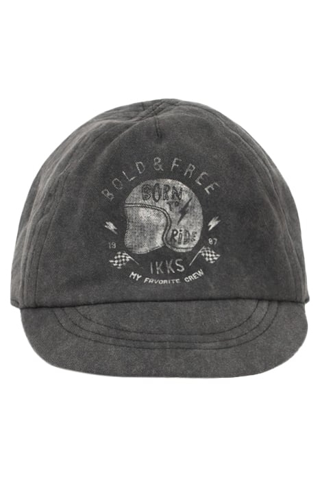 BABY BOYS' PRINTED BEIGE/GREY REVERSIBLE CAP 2