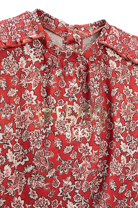 BABY GIRLS’ RED FLORAL PRINT T-SHIRT 4