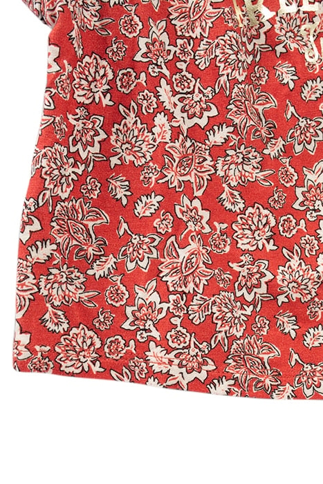 BABY GIRLS’ RED FLORAL PRINT T-SHIRT 6