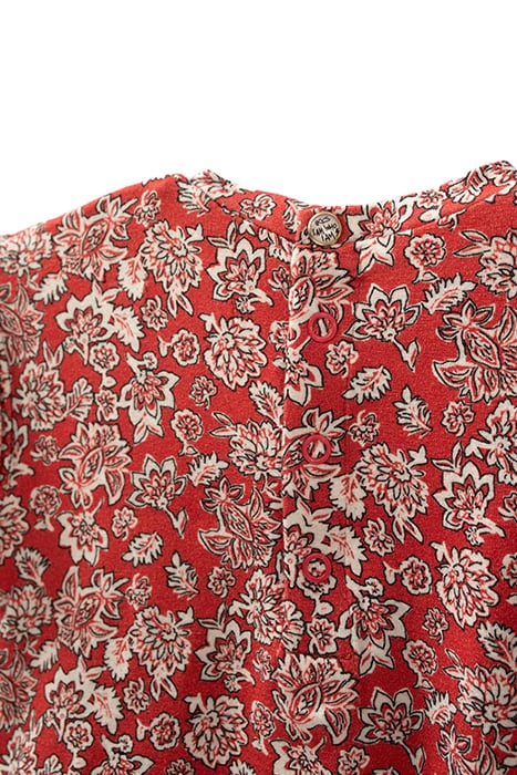 BABY GIRLS’ RED FLORAL PRINT T-SHIRT 7