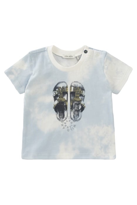 BABY BOYS’ TIE-DYE SANDALS IMAGE ORGANIC COTTON T-SHIRT 1