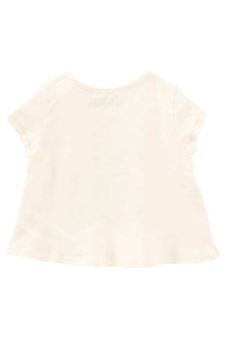 BABY GIRLS’ ECRU ORGANIC COTTON SLOGAN VEST TOP 2